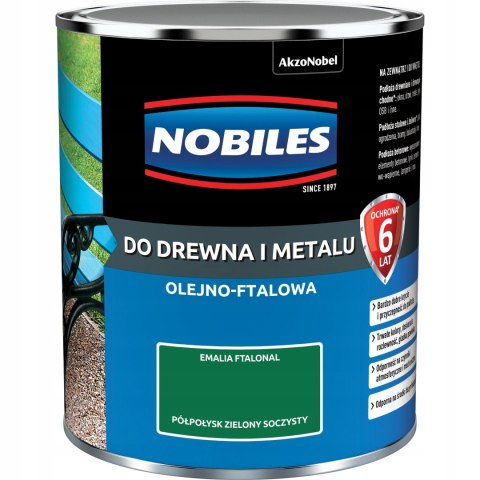 Farba olejna do drewna i metalu Nobiles zielony soczysty 0,7 l Farba olejna do drewna i metalu Nobiles zielony soczysty 0,7 l
