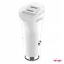 Ładowarka samochodowa do auta samochodu 2x USB-C 40W AMIO-03884