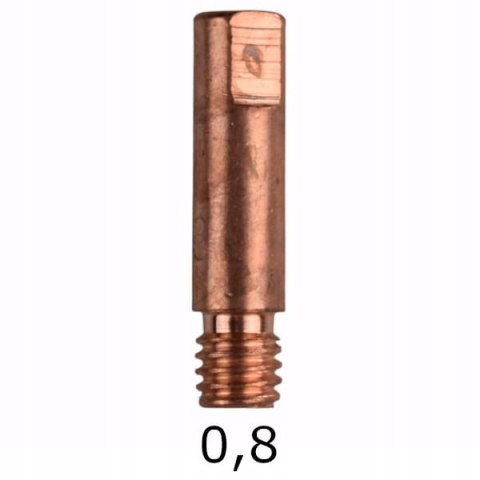 KOŃCÓWKA PRĄDOWA MIG MAG M6, dł.25mm 0,8mm; 1szt
