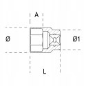 Nasadka 1/4" 12-kątna 1/4" 900AS/MB Beta