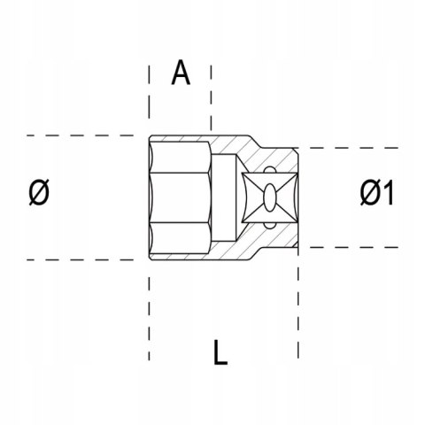 Nasadka 1/4" 12-kątna 1/4" 900AS/MB Beta Nasadka 1/4" 12-kątna 1/4" 900AS/MB Beta