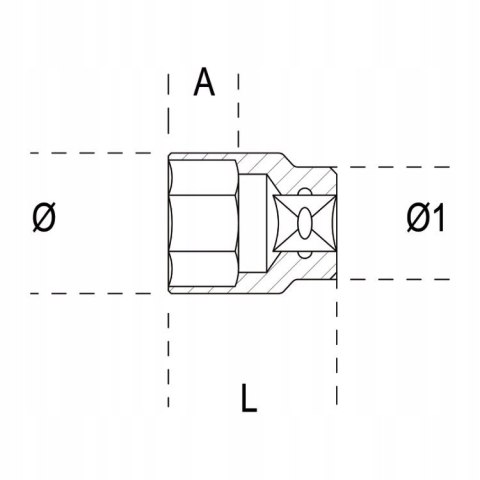 Nasadka 1/4" 12-kątna 5/16" 900AS/MB Beta Nasadka 1/4" 12-kątna 5/16" 900AS/MB Beta