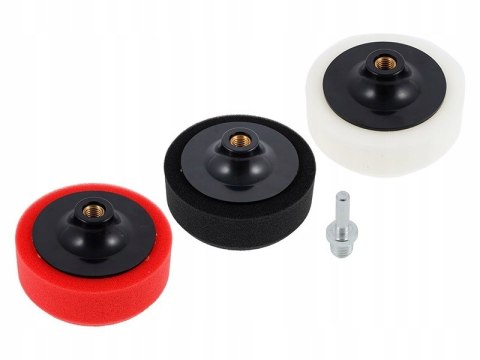 ZESTAW 3 GĄBEK POLERSKICH + ADAPTER