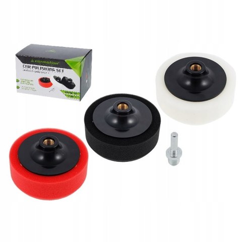ZESTAW 3 GĄBEK POLERSKICH + ADAPTER ZESTAW 3 GĄBEK POLERSKICH + ADAPTER