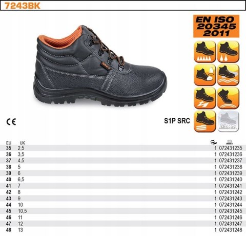 Buty robocze Beta 7243BK rozmiar 48 Buty robocze Beta 7243BK rozmiar 48