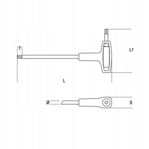KLUCZ TRZPIENIOWY KĄTOWY TORX 97TTX, T10 BETA KLUCZ TRZPIENIOWY KĄTOWY TORX 97TTX, T10 BETA