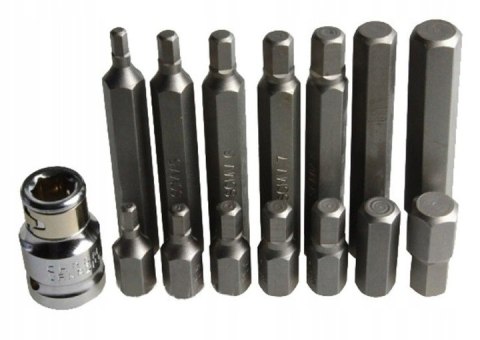 Końcówki wkrętakowe hex, kpl. 15 szt. YATO Końcówki wkrętakowe hex, kpl. 15 szt. YATO