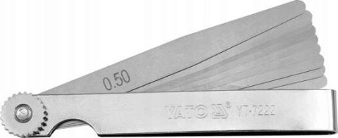 Szczelinomierz 100 mm, 10 listków, 0,05-0,5 mm Szczelinomierz 100 mm, 10 listków, 0,05-0,5 mm