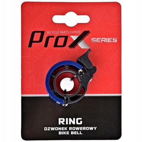 DZWONEK ROWEROWY PROX RING S02 NIEBIESKI ALUMINIOWY