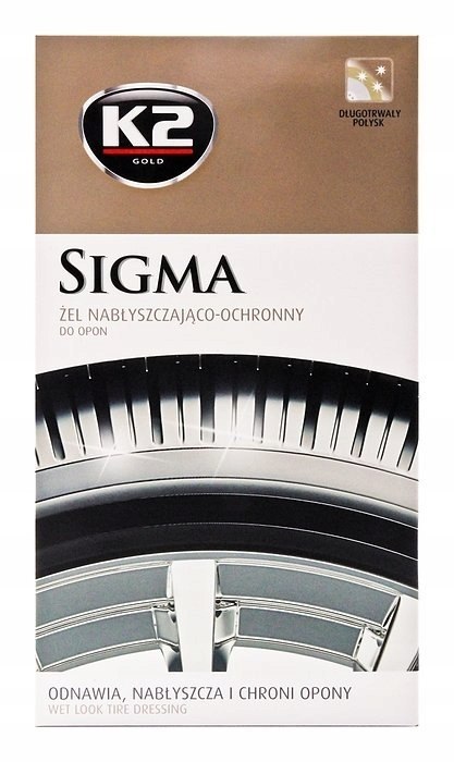 K2 SIGMA ŻEL NABŁYSZCZJĄCO OCHRONNY DO OPON 500ML + GĄBKA K2 SIGMA ŻEL NABŁYSZCZJĄCO OCHRONNY DO OPON 500ML + GĄBKA