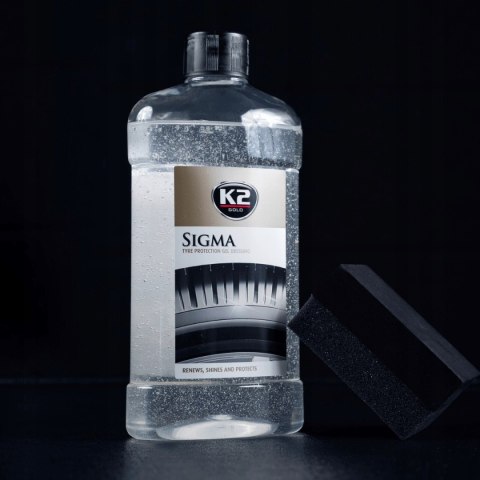 K2 SIGMA ŻEL NABŁYSZCZJĄCO OCHRONNY DO OPON 500ML + GĄBKA K2 SIGMA ŻEL NABŁYSZCZJĄCO OCHRONNY DO OPON 500ML + GĄBKA