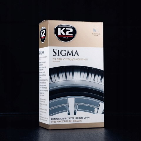 K2 SIGMA ŻEL NABŁYSZCZJĄCO OCHRONNY DO OPON 500ML + GĄBKA K2 SIGMA ŻEL NABŁYSZCZJĄCO OCHRONNY DO OPON 500ML + GĄBKA