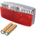 LAMPA ROWEROWA NA BAGAŻNIK X-LIGHT XC-120 2xSUPER LED + 2xAAA BATERIE