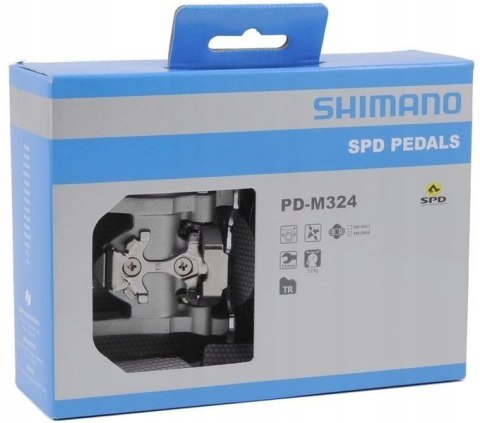 Pedały rowerowe Shimano PD-M324 SPD + bloki z platformą Pedały rowerowe Shimano PD-M324 SPD + bloki z platformą