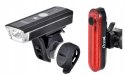 Zestaw lamp rowerowych Prox Aero A.I. Set 350lm USB Pilot Sensor 1200mAh