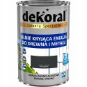 Farba olejno-ftalowa do drewna Dekoral 0,9 l CZARNY mat