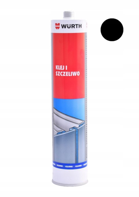 Klej uszczelniacz uniwersalny Würth 300 ml Czarny Szczeliwo K+D Klej uszczelniacz uniwersalny Würth 300 ml Czarny Szczeliwo K+D
