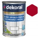 Farba olejno-ftalowa do drewna Dekoral 0,9 l Czerwony Karminowy Matowy mat