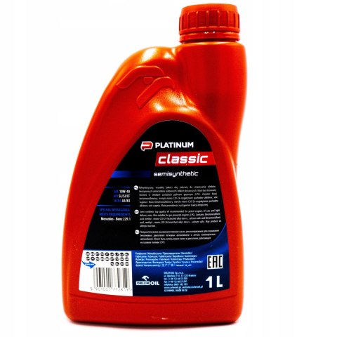 Olej półsyntetyczny Orlen Oil PLATINIUM 1 l 10W-40 Olej półsyntetyczny Orlen Oil PLATINIUM 1 l 10W-40