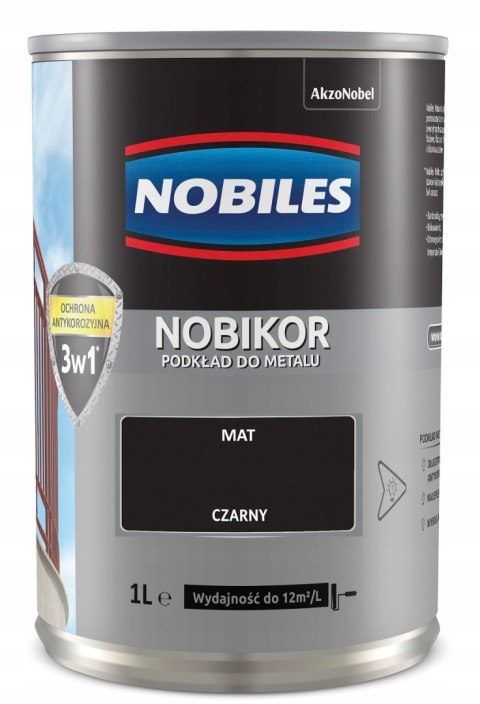Podkład do metalu Nobiles Nobikor czarny 1 l