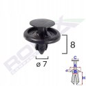 Spinka tapicerska kołek Romix B22090 1szt