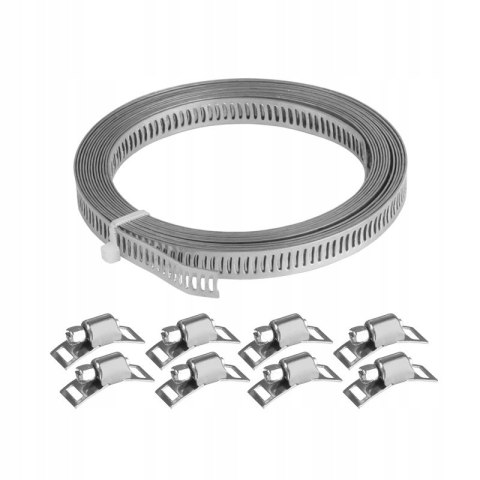 ZESTAW DO ROBIENIA OPASEK ZACISKOWYCH:TAŚMA 8MM x 3M+8 ZACISKÓW ŚLIMAKOWYCH ZESTAW DO ROBIENIA OPASEK ZACISKOWYCH:TAŚMA 8MM x 3M+8 ZACISKÓW ŚLIMAKOWYCH