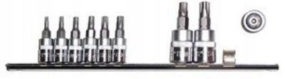 Jonnesway Zestaw nasadek Torx z otworem 1/4 3/8 T10T50 9szt. (S08H23TS9S)