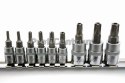 Jonnesway Zestaw nasadek Torx z otworem 1/4 3/8 T10T50 9szt. (S08H23TS9S)