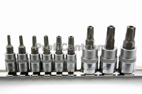 Jonnesway Zestaw nasadek Torx z otworem 1/4 3/8 T10T50 9szt. (S08H23TS9S) Jonnesway Zestaw nasadek Torx z otworem 1/4 3/8 T10T50 9szt. (S08H23TS9S)