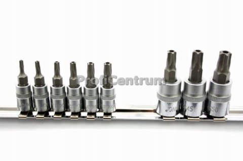 Jonnesway Zestaw nasadek Torx z otworem 1/4 3/8 T10T50 9szt. (S08H23TS9S) Jonnesway Zestaw nasadek Torx z otworem 1/4 3/8 T10T50 9szt. (S08H23TS9S)