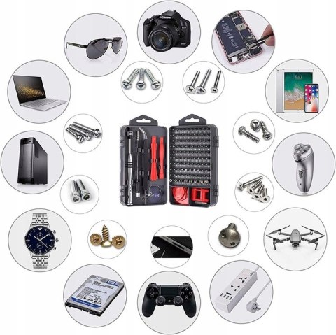 ZESTAW ŚRUBOKRĘTÓW PRECYZYJNYCH WKRĘTAKI 115w1 TORX BITY ETUI