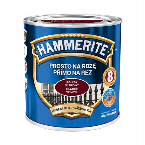 HAMMERITE FARBA NA RDZĘ WIŚNIOWY POŁYSK 0,7L HAMMERITE FARBA NA RDZĘ WIŚNIOWY POŁYSK 0,7L