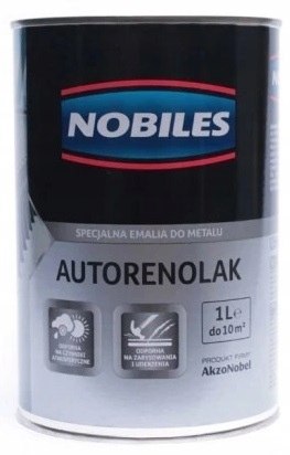 NOBILES Autorenolak Farba Do Metalu F-233 Biały 1L NOBILES Autorenolak Farba Do Metalu F-233 Biały 1L