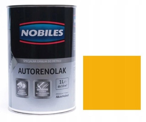 NOBILES Autorenolak Farba Do Metalu F-251 Żółta Kanarkowa 1L NOBILES Autorenolak Farba Do Metalu F-251 Żółta Kanarkowa 1L
