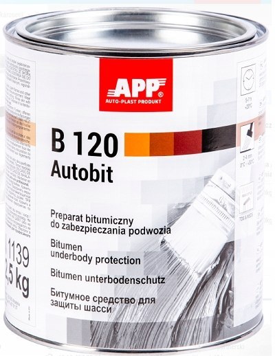 APP Autobit Preparat bitumiczny do zab. podwozia 2,5 kg APP Autobit Preparat bitumiczny do zab. podwozia 2,5 kg