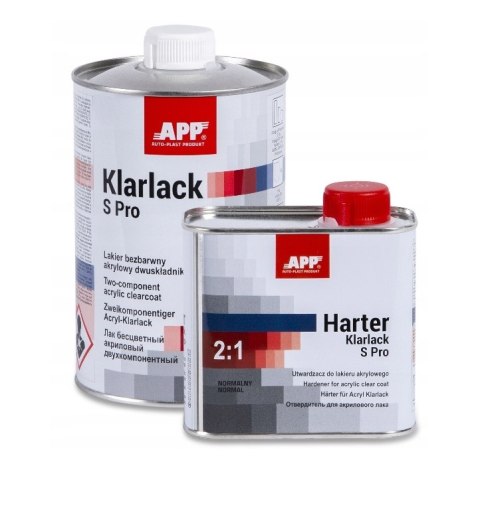 APP Klarlack S PRO Lakier bezbarwny akrylowy dwuskładnikowy APP Klarlack S PRO Lakier bezbarwny akrylowy dwuskładnikowy
