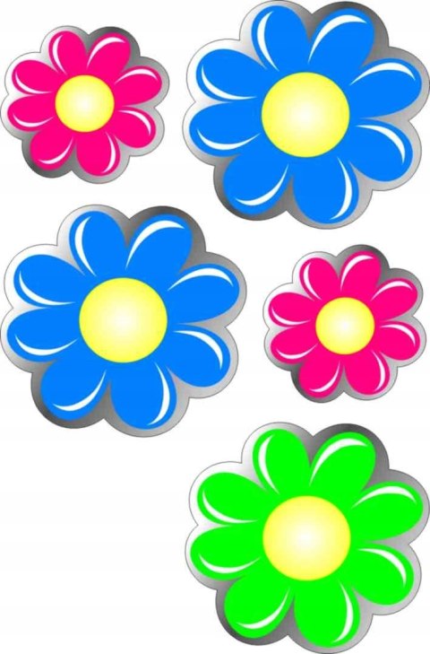 Naklejka na samochód KWIATKI chrom UV Avisa Naklejka na samochód KWIATKI chrom UV Avisa