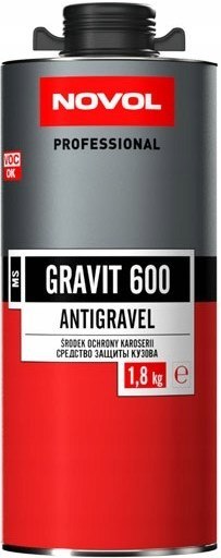 Środek ochrony karoserii Novol Gravit 600 czarny 1,8kg Środek ochrony karoserii Novol Gravit 600 czarny 1,8kg