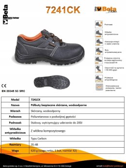 Buty robocze Półbuty 7241C Beta Rozmiar 40