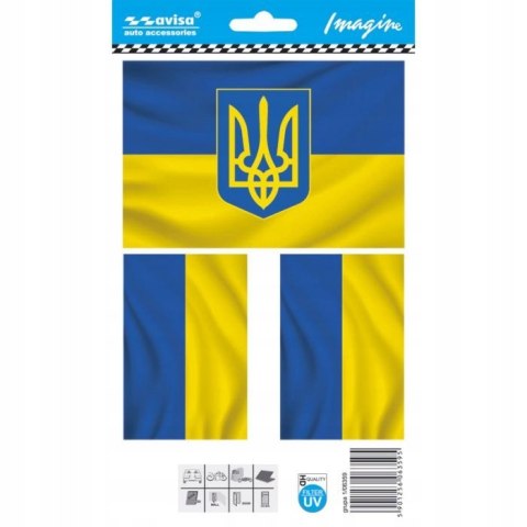 NAKLEJKA flagi Ukraina auto tatuaż NAKLEJKA flagi Ukraina auto tatuaż