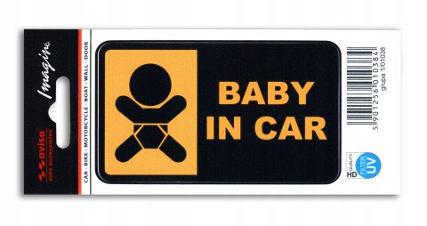 Naklejka na samochód BABY IN CAR Avisa Naklejka na samochód BABY IN CAR Avisa