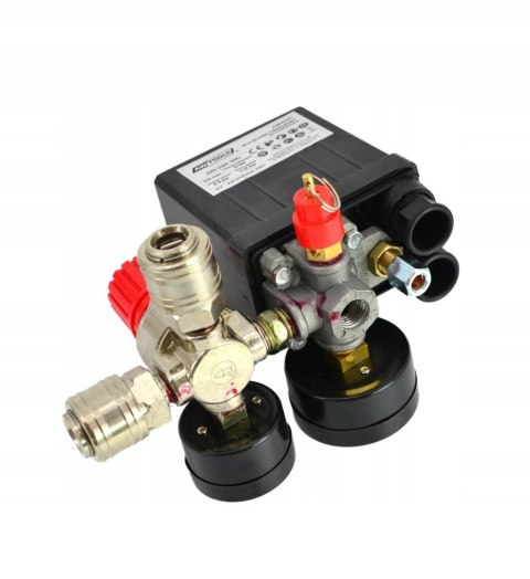 WŁĄCZNIK PRESOSTAT Z REGULACJĄ CIŚNIENIA DO KOMPRESORA 230V 2-WEJŚCIA 1/4" WŁĄCZNIK PRESOSTAT Z REGULACJĄ CIŚNIENIA DO KOMPRESORA 230V 2-WEJŚCIA 1/4"